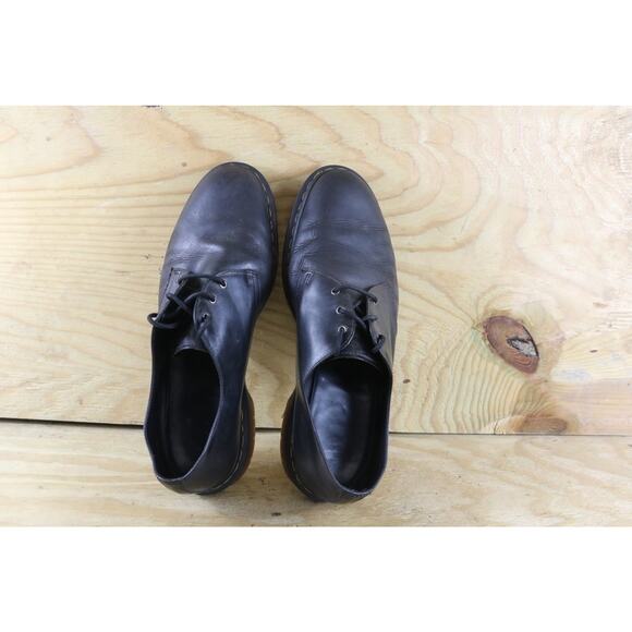 Doc Dr Martens Shoes Mens 14 Black Leather Oxfords Lace Ups - Picture 4 of 8